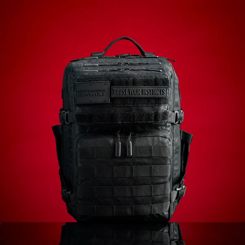 25L Backpack Black Leopard