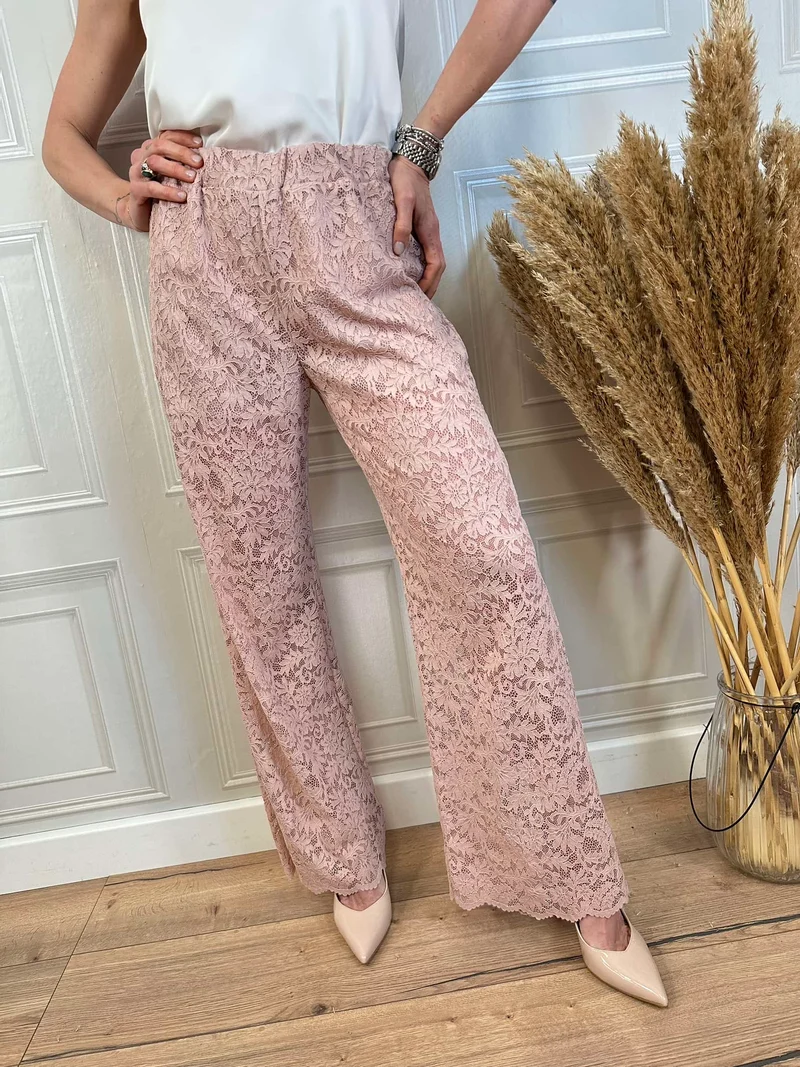 Pantalone pizzo rosa - Haveone