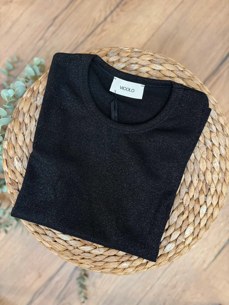 T-shirt lurex costine - Vicolo