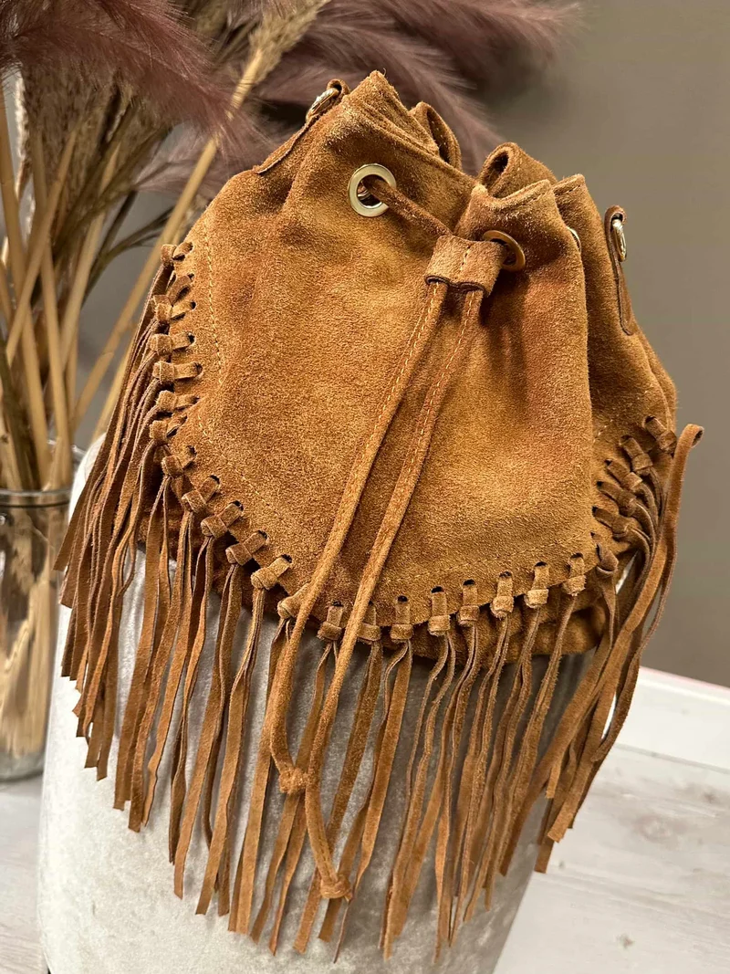 Secchiello scamosciato frange - Hola