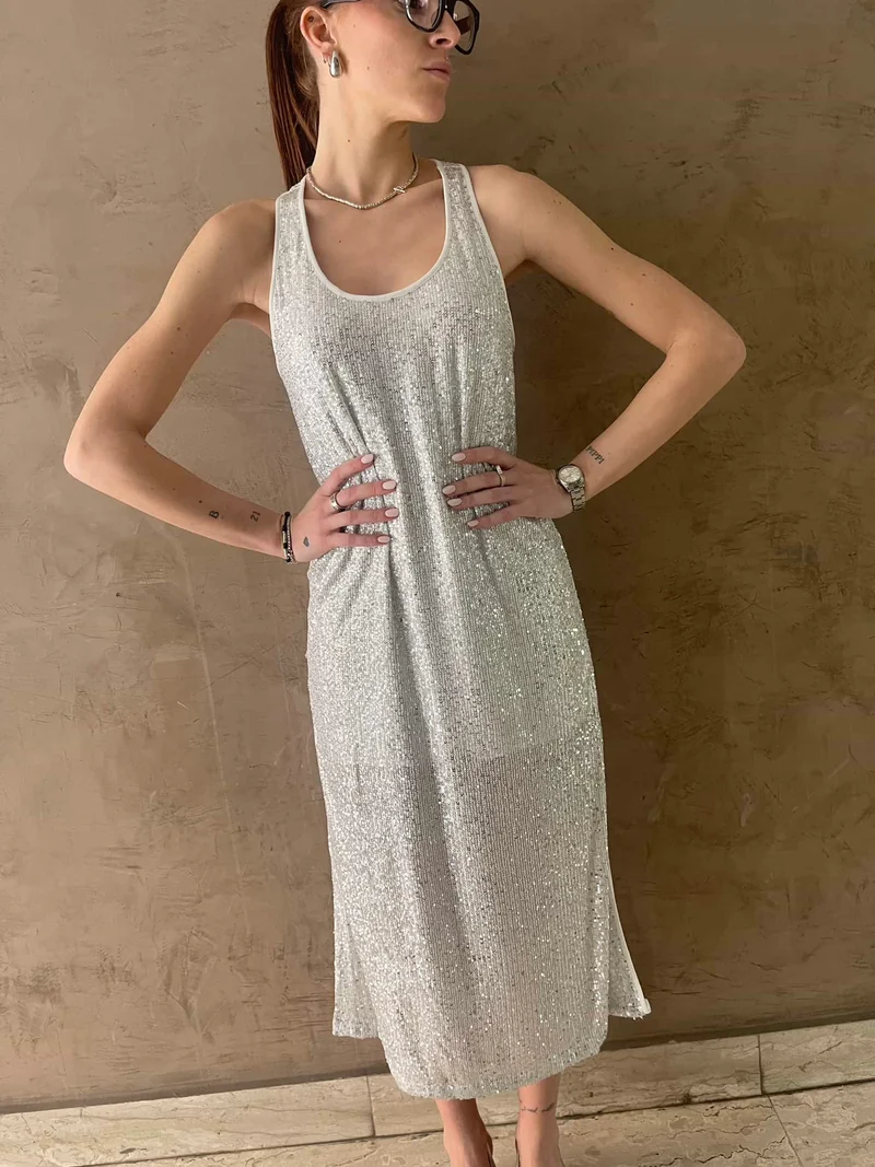 Vestito lungo in paillettes - You Decide
