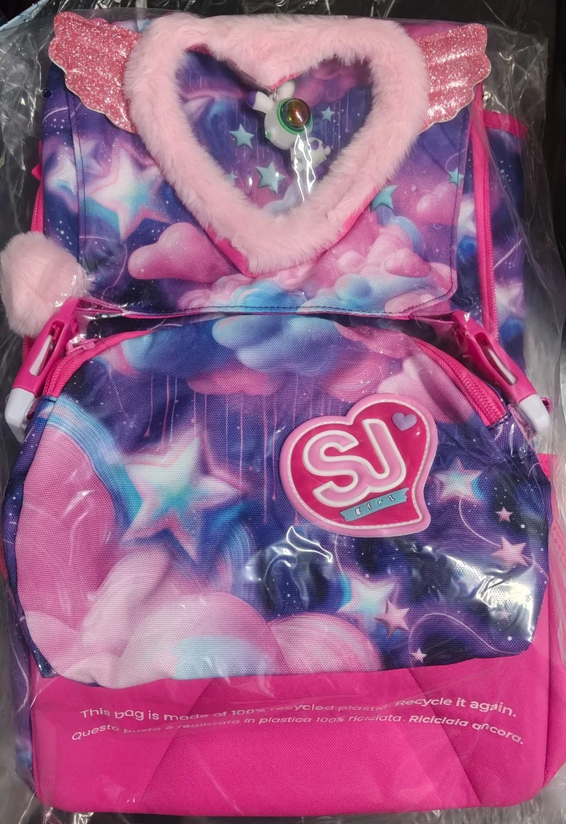 ZAINO SDOPP FLUFFY PINK GIRL