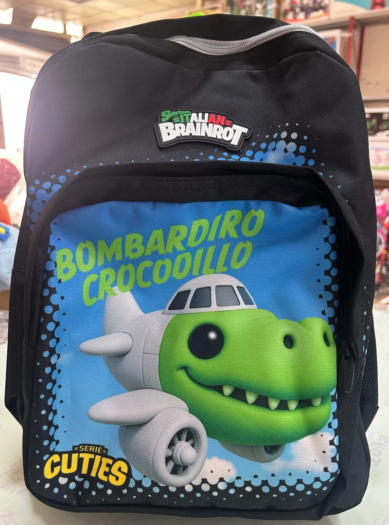 ZAINO SKIFIDOL BRAINROT BOMBARDIRO CROCODILLO