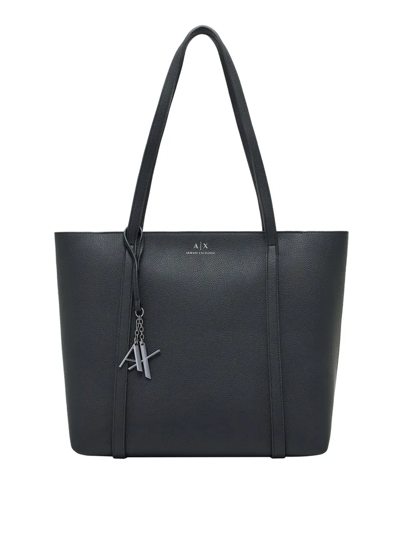 Armani Exchange Borsa Shopper Armani Exchange Logo Frontale Nero