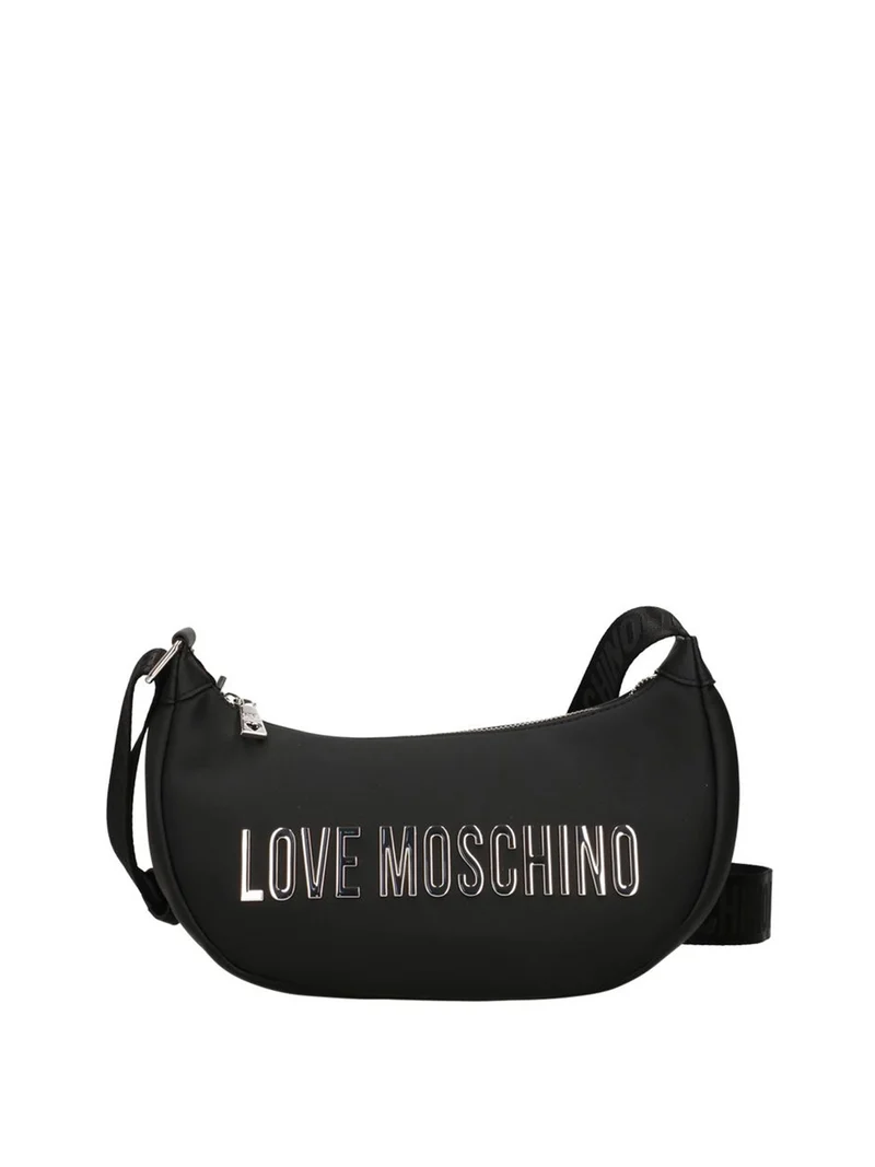 Moschino Borsa A Tracolla Moschino Logo Frontale Nero