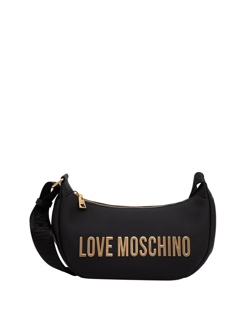 Moschino Borsa A Tracolla Moschino Logo Frontale Nero