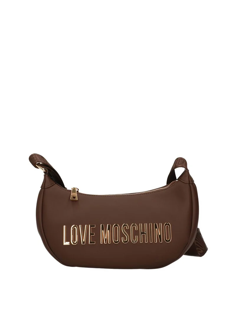 Moschino Borsa A Tracolla Moschino Logo Frontale Marrone