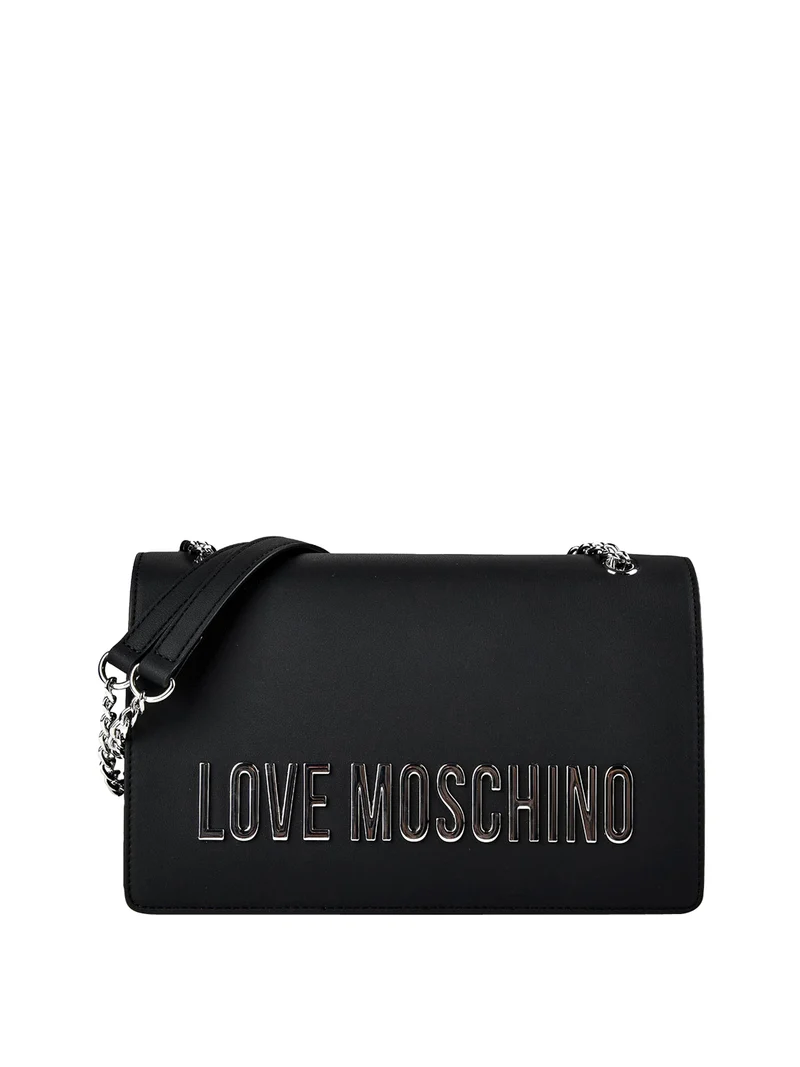 Moschino Borsa a Tracolla Moschino Logo Frontale Nero