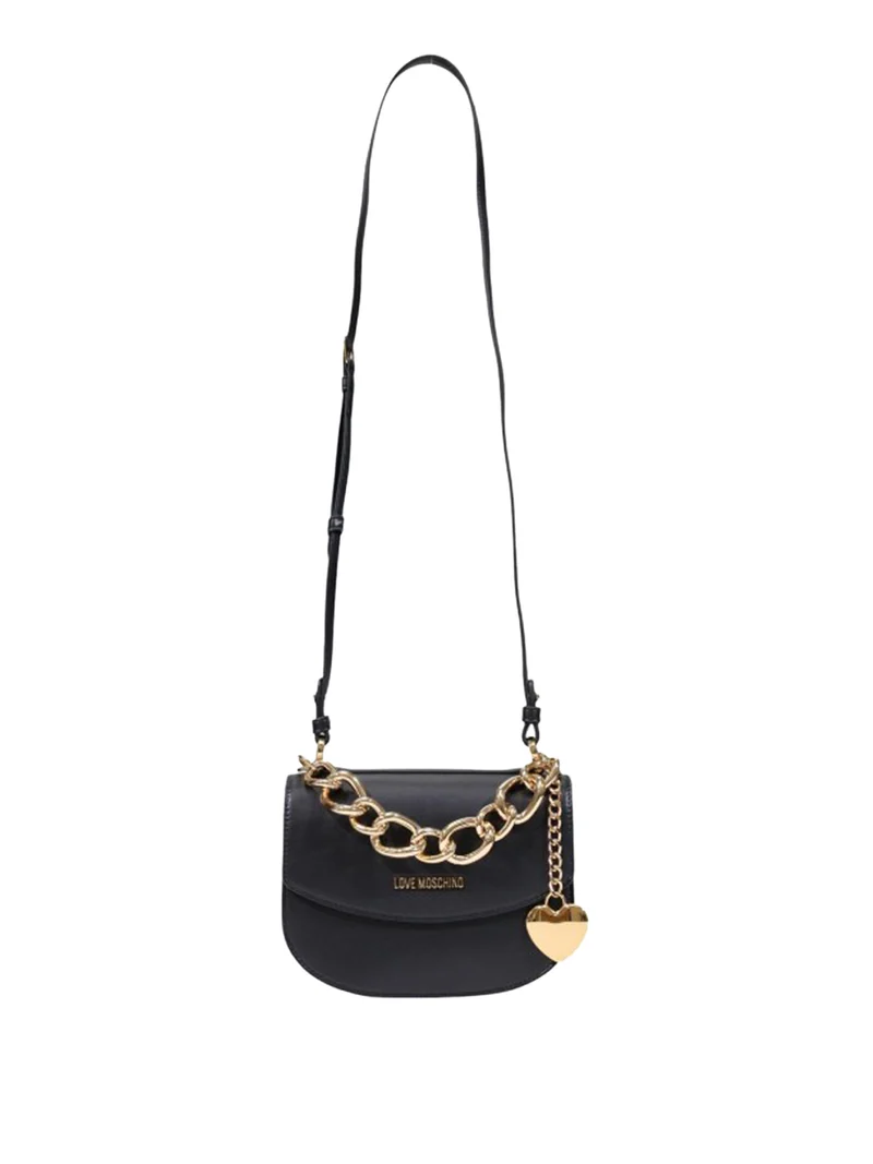 Moschino Borsa A Tracolla Moschino Logo Frontale Nero