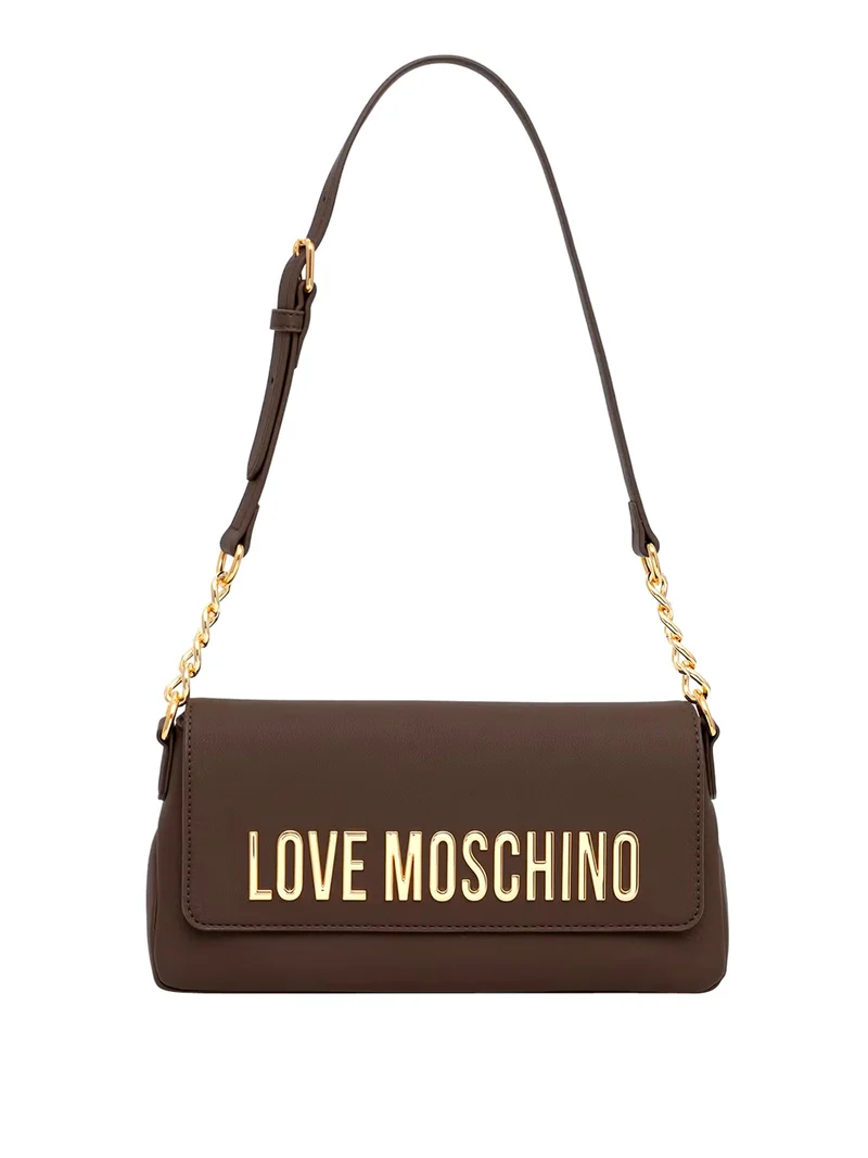 Moschino Borsa A Mano Moschino Logo Frontale Marrone