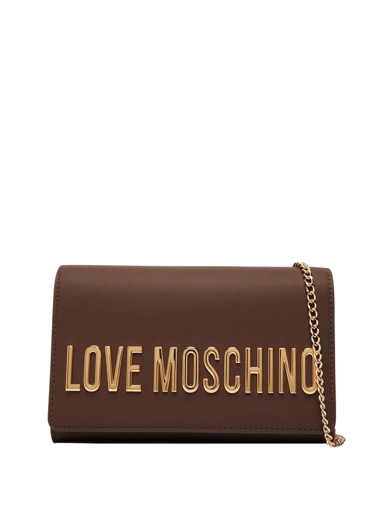 Moschino Borsa A Mano Moschino Logo Frontale Marrone