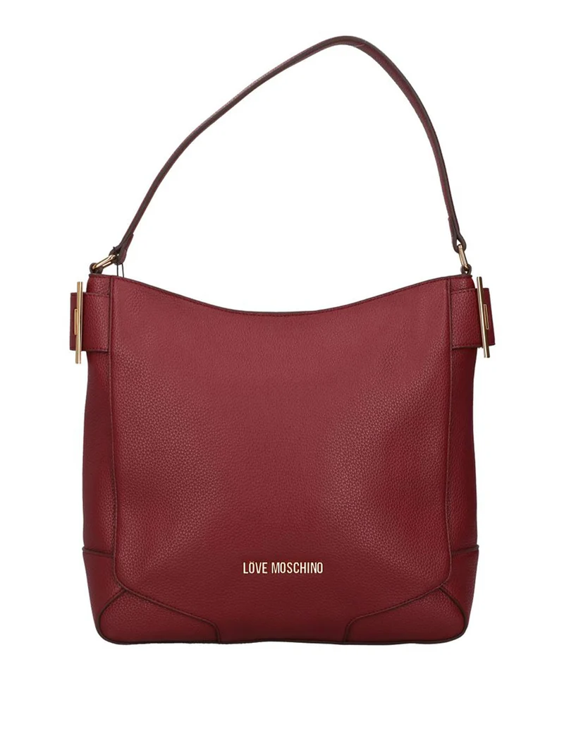 Moschino Borsa A Mano Moschino Logo Frontale Vino