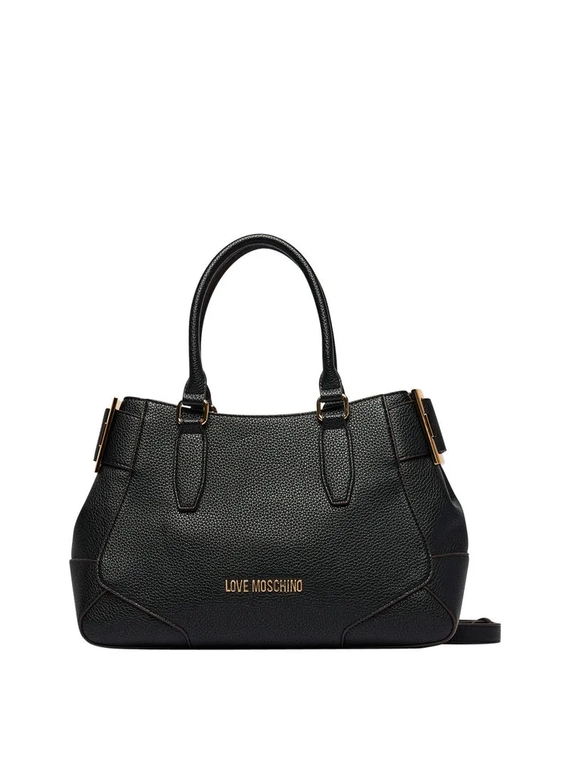 Moschino Borsa A Mano Moschino Logo Frontale Nero