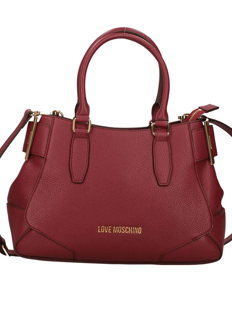 Moschino Borsa A Mano Moschino Logo Frontale Vino