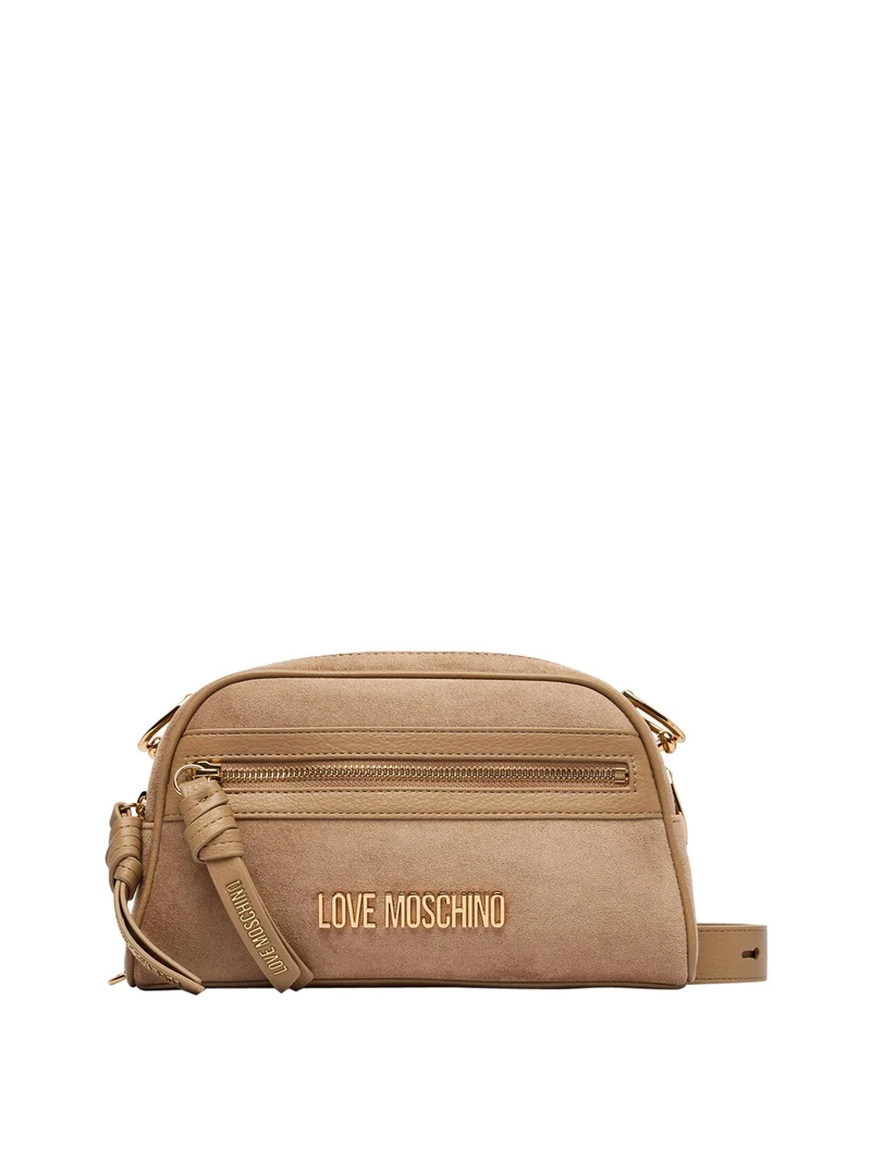 Moschino Borsa A Mano Moschino Velour Sabbia