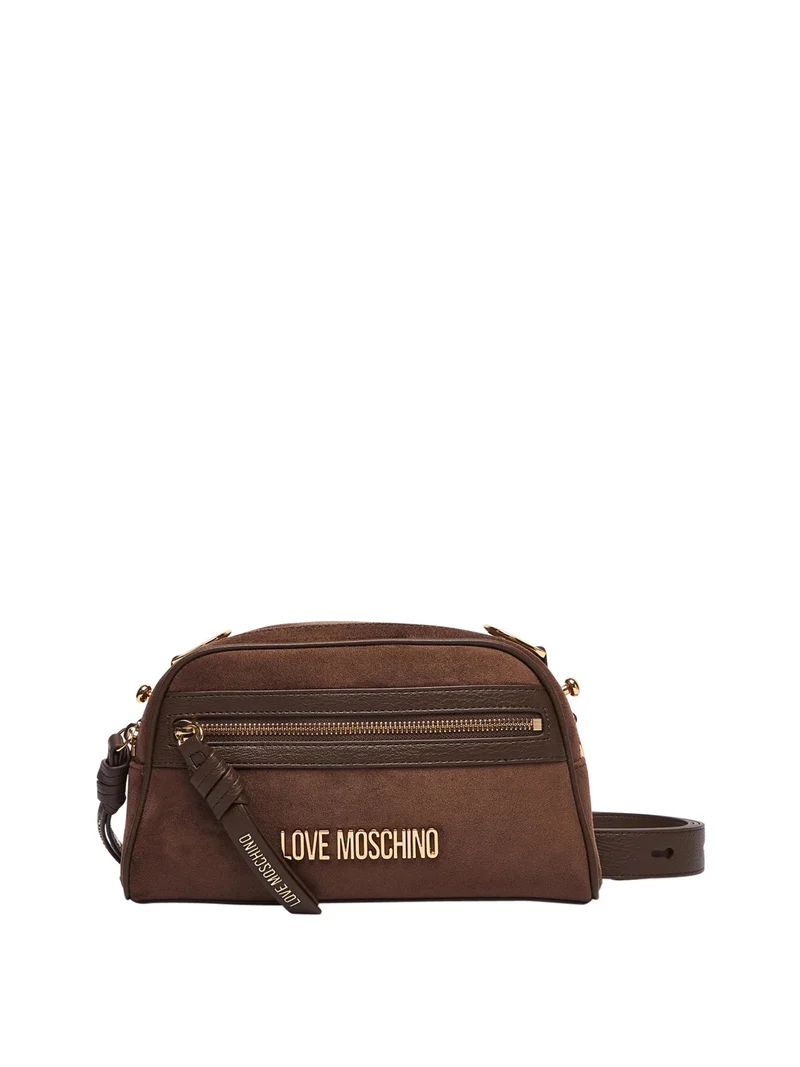 Moschino Borsa A Mano Moschino Velour Marrone