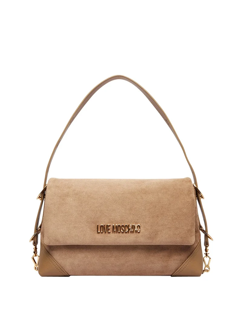 Moschino Borsa A Mano Moschino Velour - Sabbia