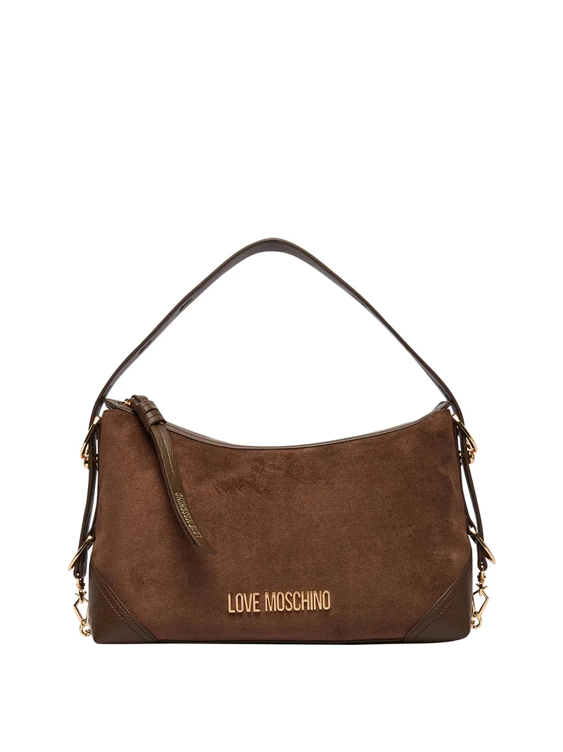 Moschino Borsa A Mano Moschino Logo Frontale Marrone