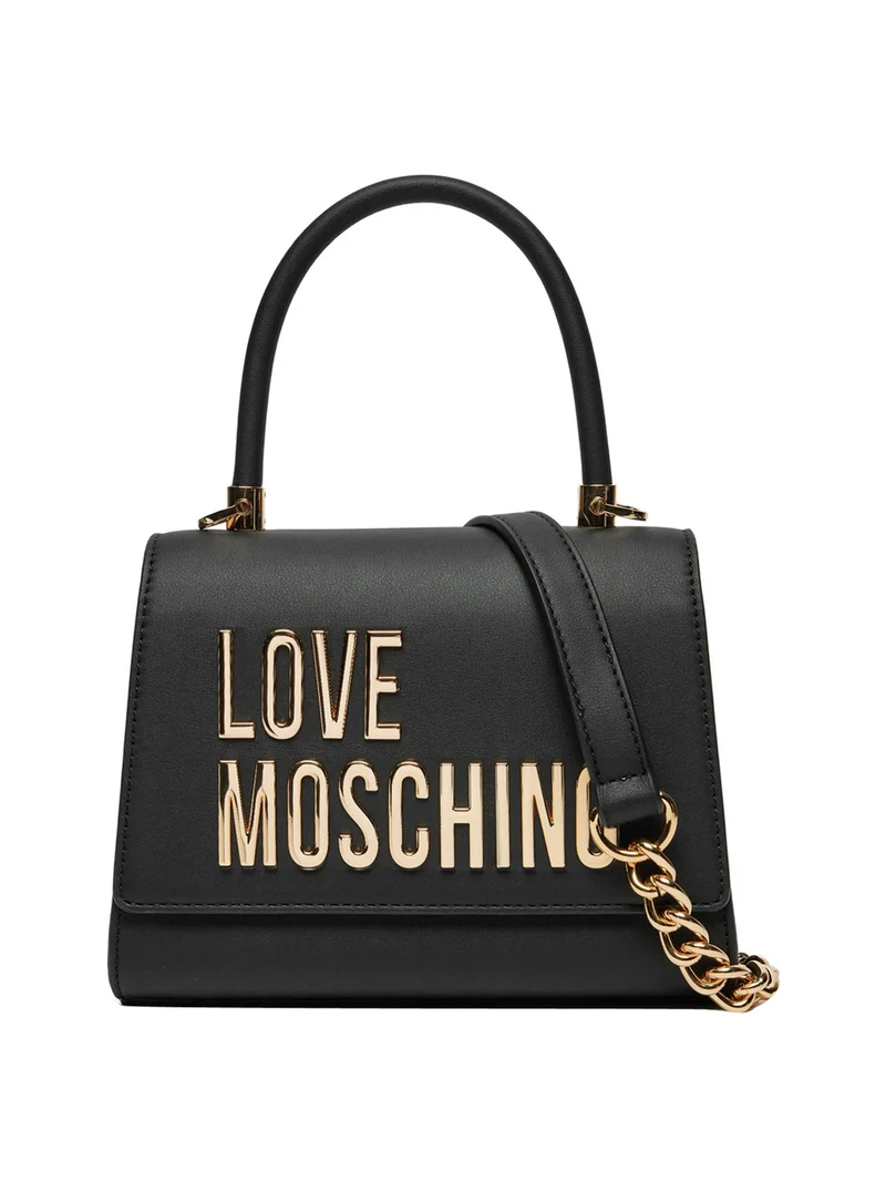 Moschino Borsa A Mano Moschino Logo Frontale Nero