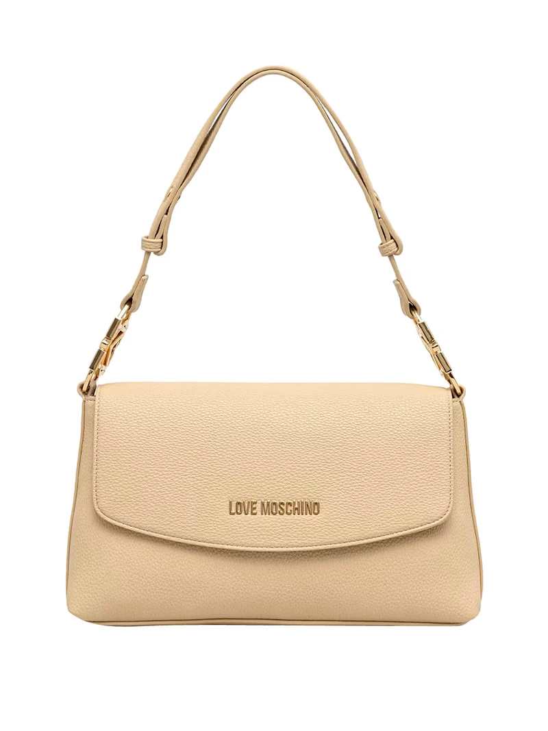 Moschino Borsa A Mano Moschino Logo Frontale Burro