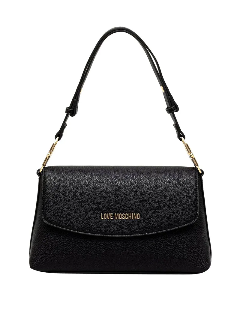Moschino Borsa A Mano Moschino Logo Frontale Nero