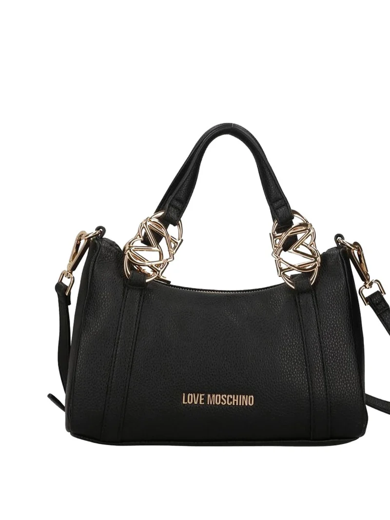 Moschino Borsa A Mano Moschino Logo Frontale Nero