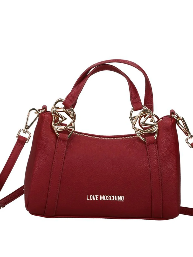 Moschino Borsa A Mano Moschino Logo Frontale Vino
