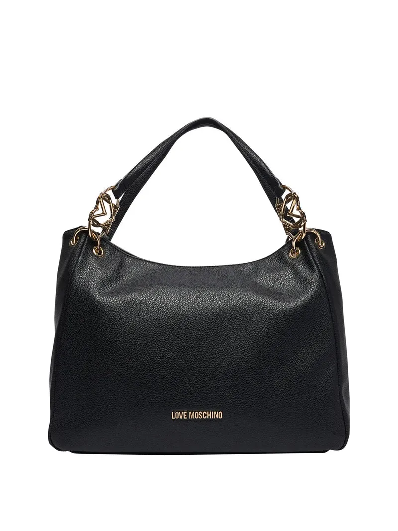 Moschino Moschino Borsa A Mano Logo Frontale Nero