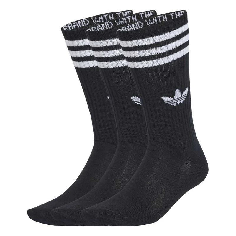 3-Stripes High Crew Socks 3 Pairs Black