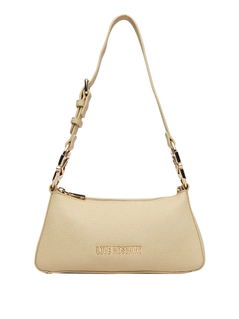 Moschino Borsa A Tracolla Moschino Logo Frontale Burro