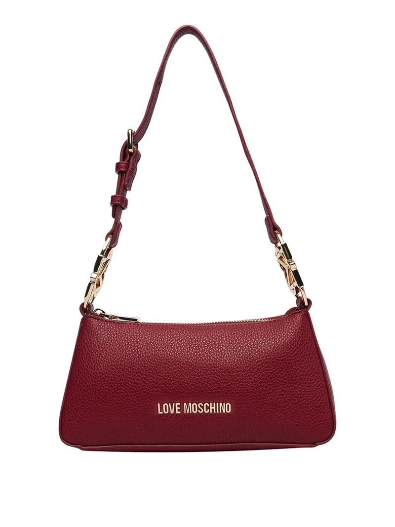 Moschino Borsa A Tracolla Moschino Logo Frontale Vino