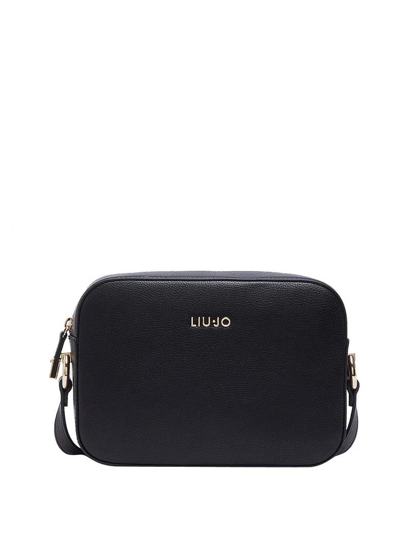 Liu Jo Borsa A Tracolla Media Liu Jo Logo Frontale Nero