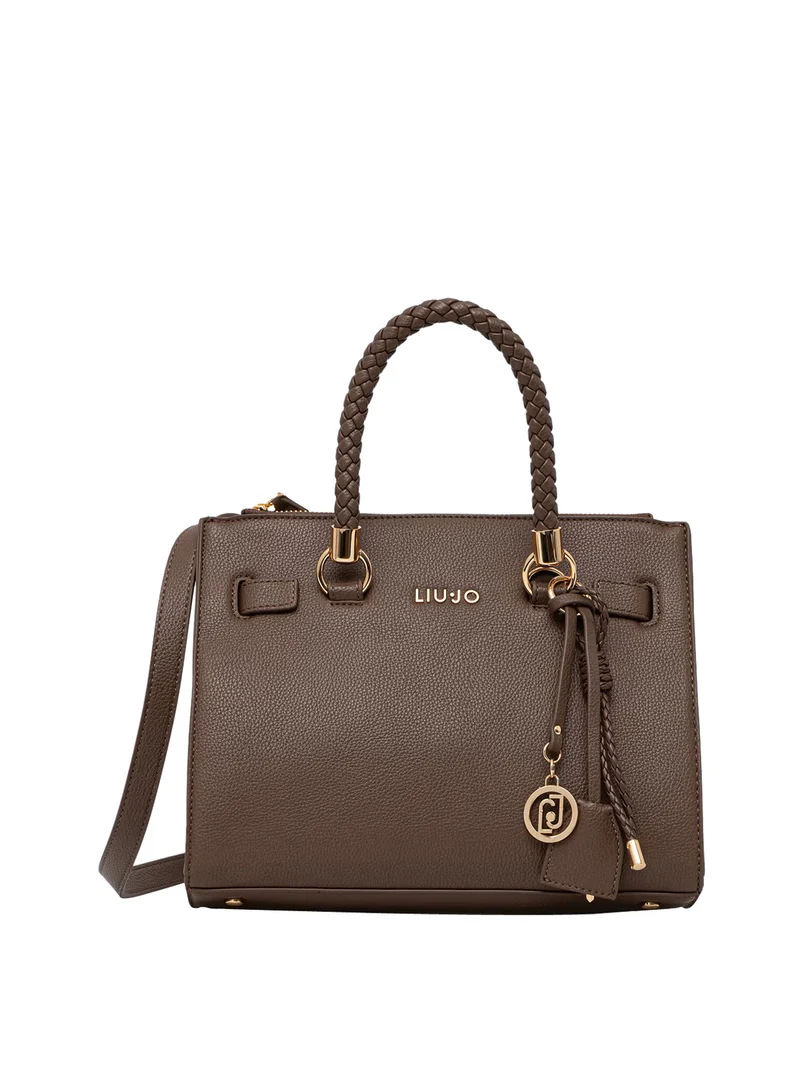 Liu Jo Borsa A Tracolla Liu Jo Logo Frontale Dark Mocha