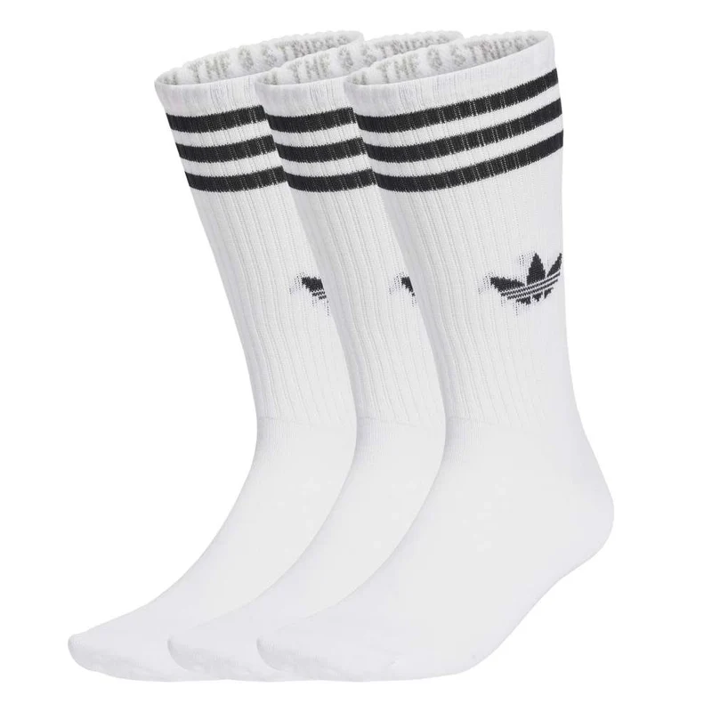 3-Stripes High Crew Socks 3 Pairs White