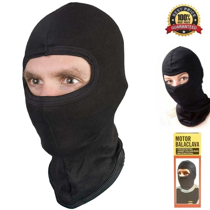 Sottocasco Universale Passamontagna Balaclava per moto e scooter colore Nero