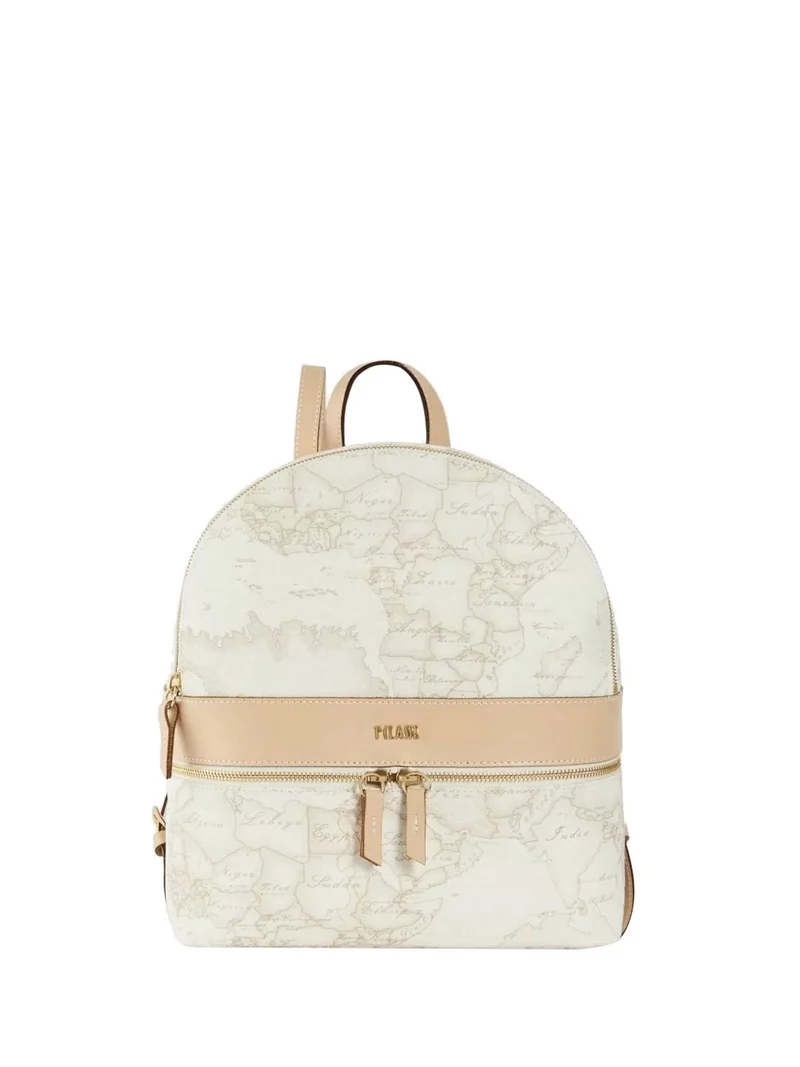 Alviero Martini Zaino Donna Con Stampa Geo Bianco