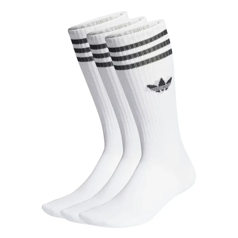Solid Crew Socks White (3 Pairs)
