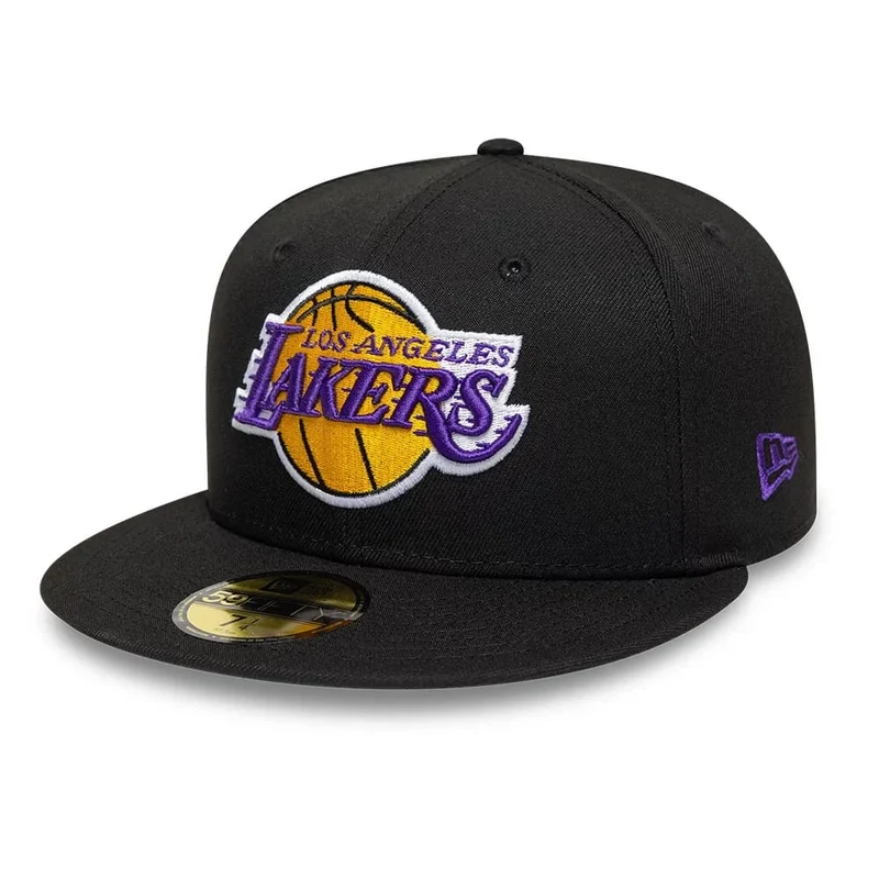 LA Lakers NBA Black 59FIFTY Fitted Cap