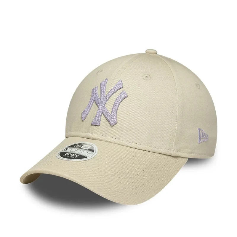 New York Yankees Womens MLB Metallic Light Beige 9FORTY Adjustable Cap