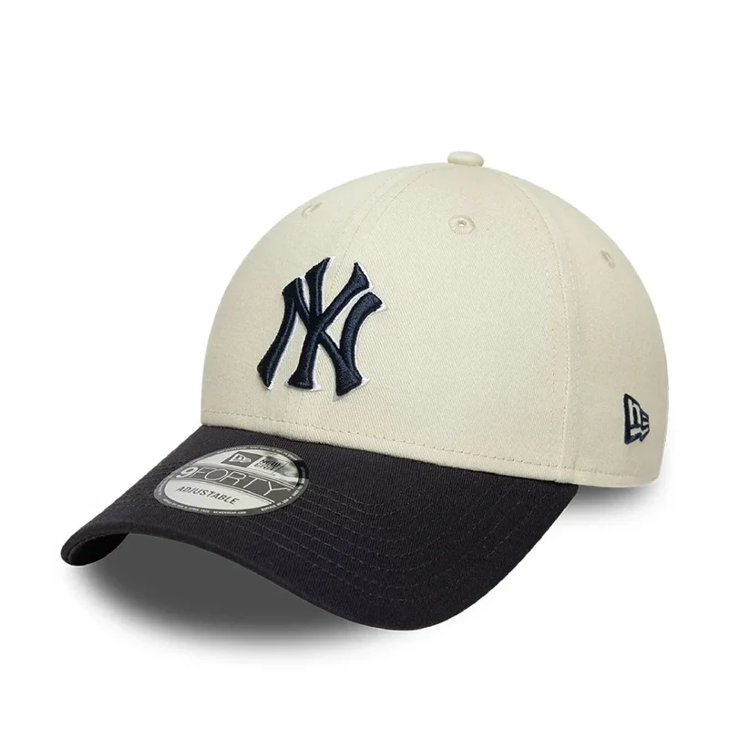 New York Yankees MLB World Series Patch Cream 9FORTY Adjustable Cap