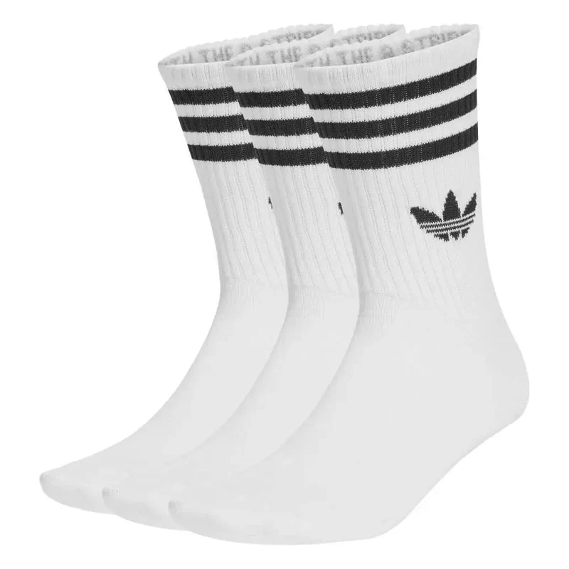 3-Stripes Crew Socks 3 Pairs White