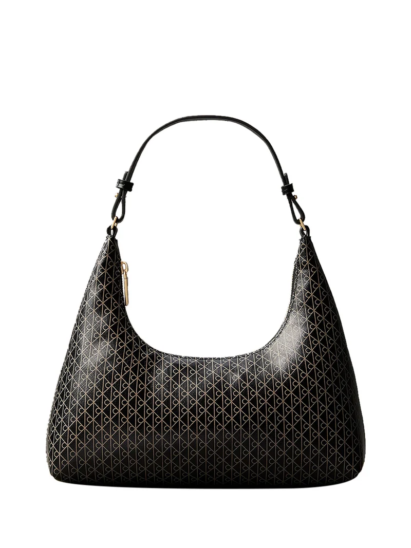 Calvin Klein Borsa Da Spalla Calvin Klein Con Logo Monogramma All-over - Nero