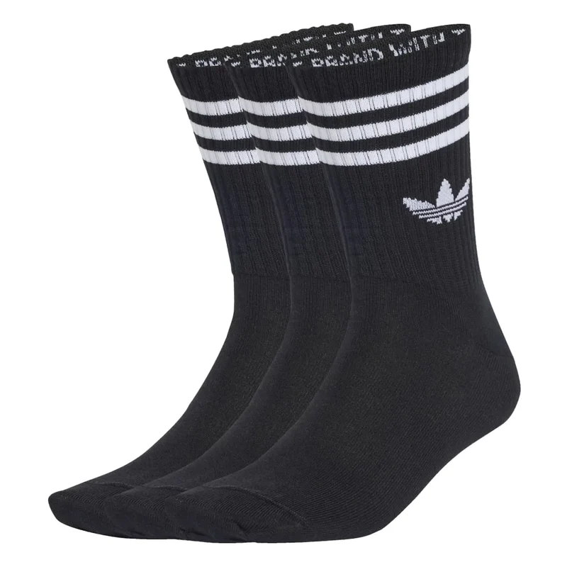 3-Stripes Crew Socks 3 Pairs Black