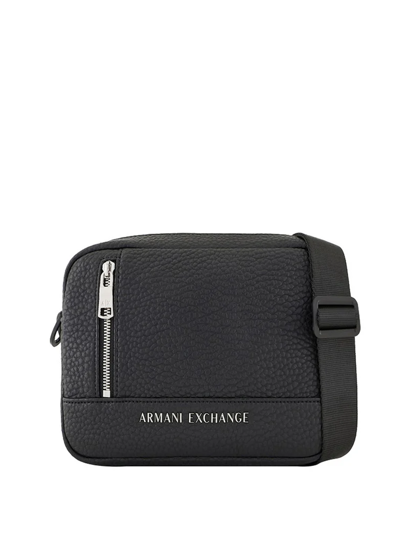 Armani Exchange Borsa A Tracolla Armani Exchange Con Logo In Metallo - Nero