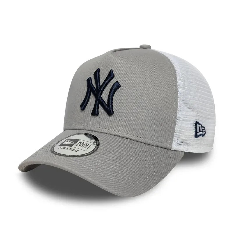 New York Yankees MLB Side Patch Grey 9FORTY A-Frame Trucker Adjustable Cap