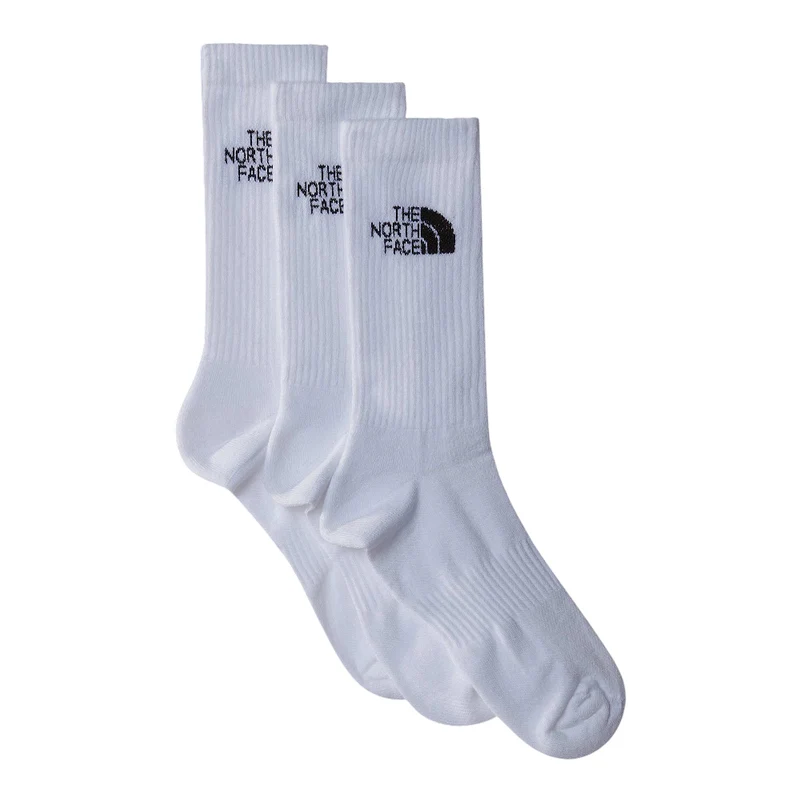 Multi Sport Cush Crew Sock 3 Pairs White
