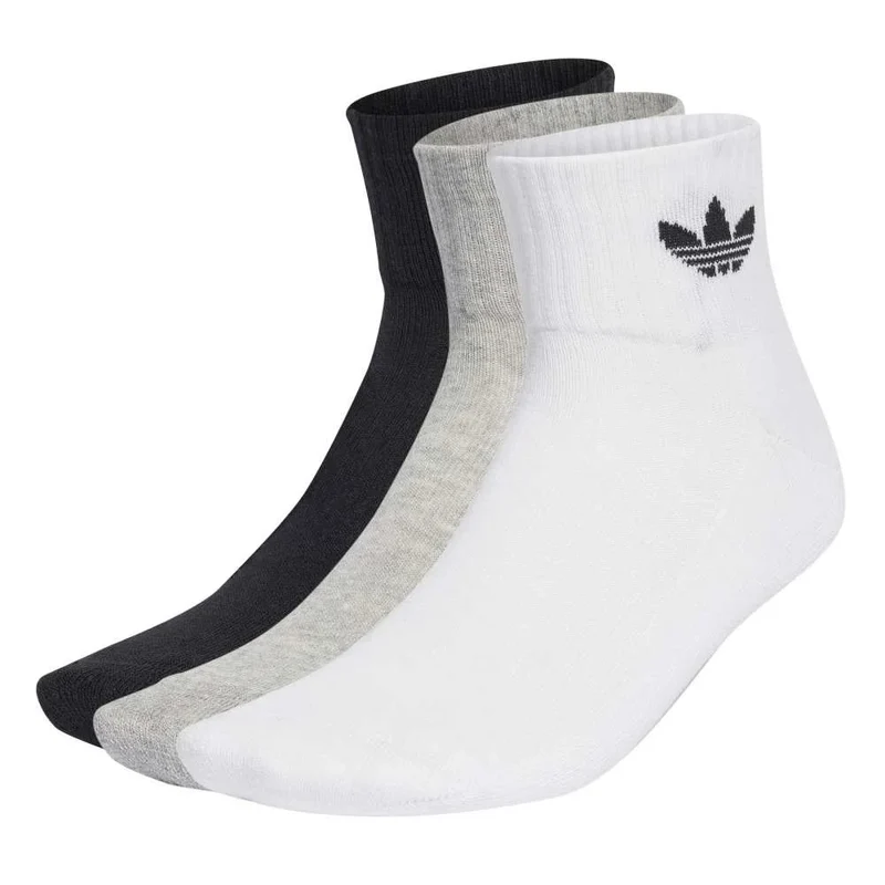 Mid Crew Socks 3 Pairs White