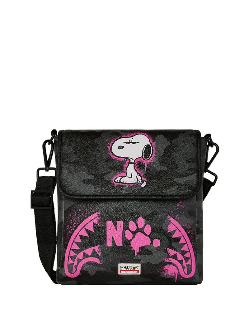 Sprayground Borsa A Tracolla Sprayground Snoopy Pink Stencil - Nero/Rosa