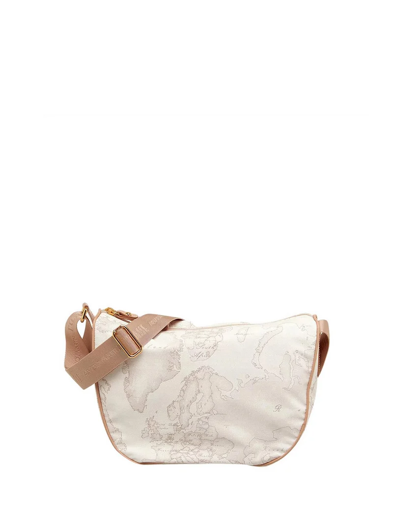 Alviero Martini Borsa A Tracolla Picoola Mezzaluna Geo Soft Bianco