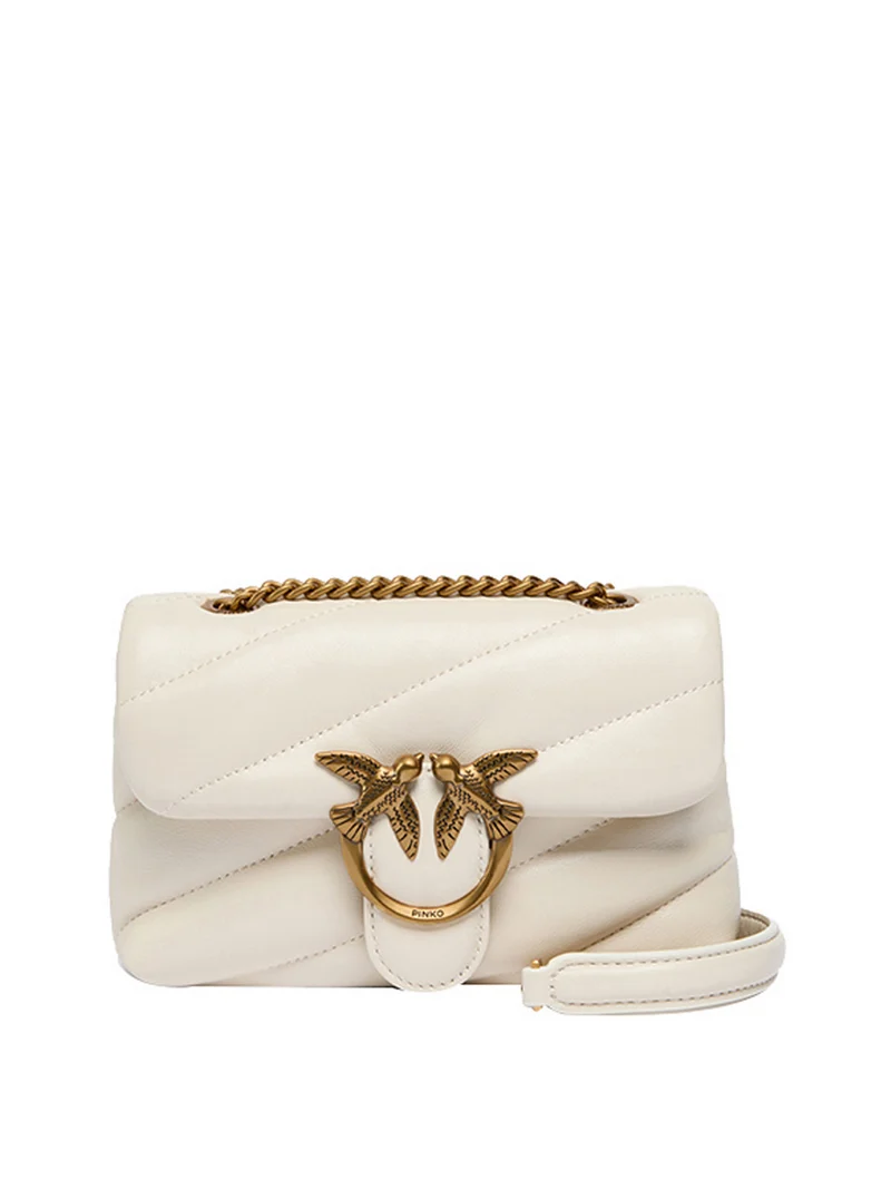 Pinko Borsa A Tracolla Pinko Love Puff Baby Cl Sheep - Bianco/Oro